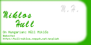 miklos hull business card